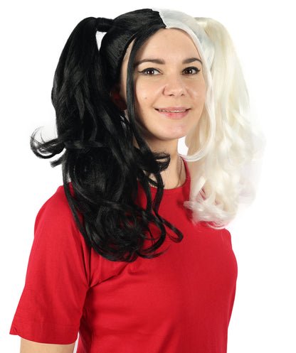 HPO Womens Dolly Pigtail Wigs Collection | Party Event Ready Fancy Halloween Wigs | Premium Breathable Capless Cap