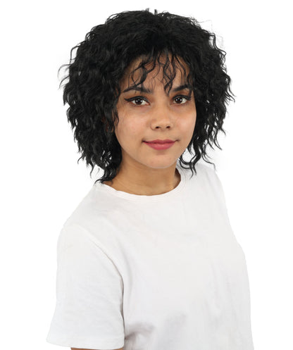 HPO Adult Women's Messy Teased Spiky Multicolor Wig | Curly Two-tone vibrant hue, create of synthetic fiber, extreme textured volume, breathable capless base | Party, Halloween, theater, drag, performance, costume events