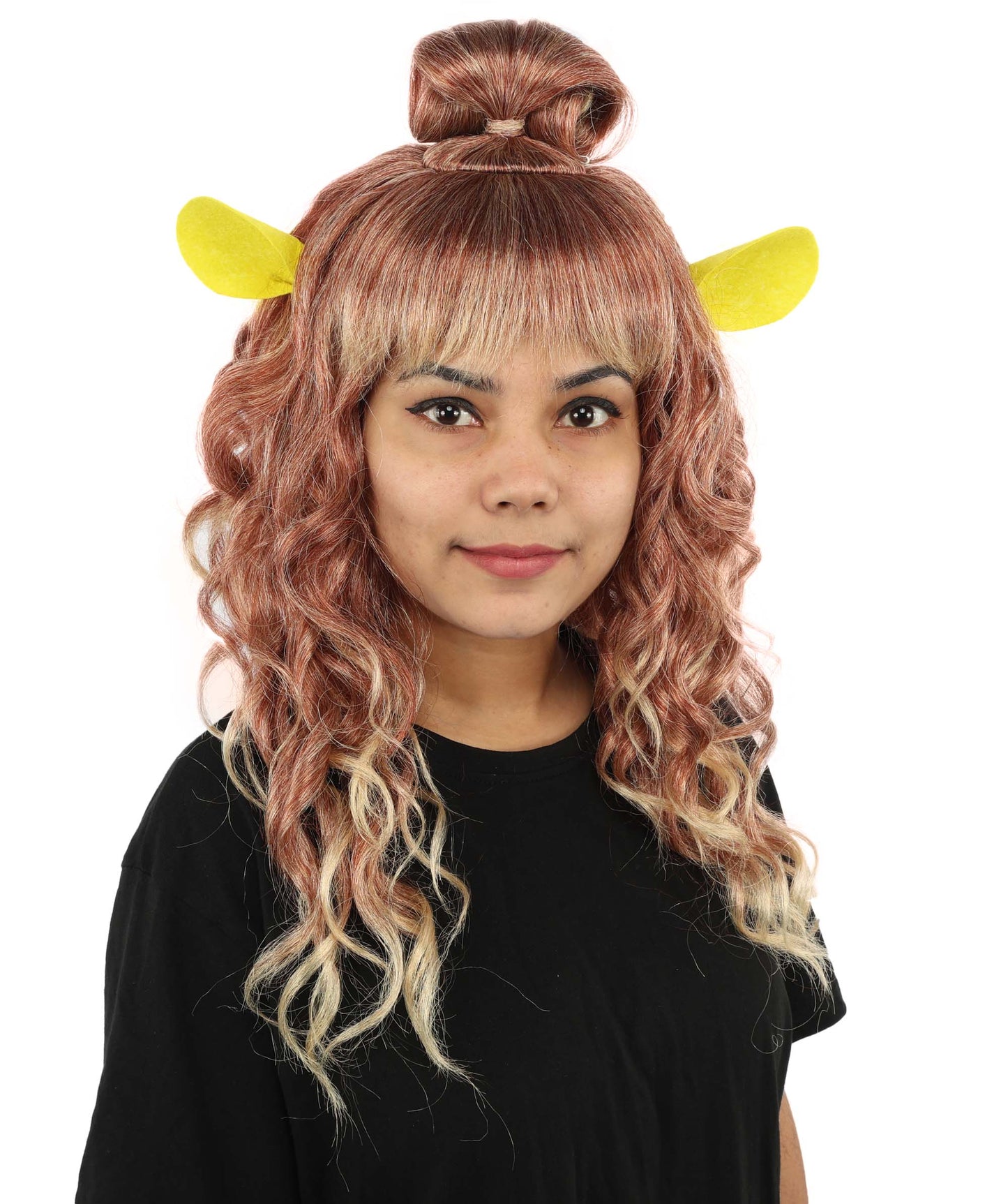 HPO Women's Fairytale Ogre Roleplay Brown Wig | Flame-resistant Synthetic Fiber with Capless Cap| Ideal for party, Halloween, cosplay, theater, drag, performance, costume events