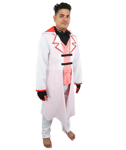 HPO Men's Infernal Ringmaster Costume | Structured Tuxedo Jacket Featuring Split Tails and Bow Tie | Versatile for Stage Shows, Fantasy Events, and Themed Parties