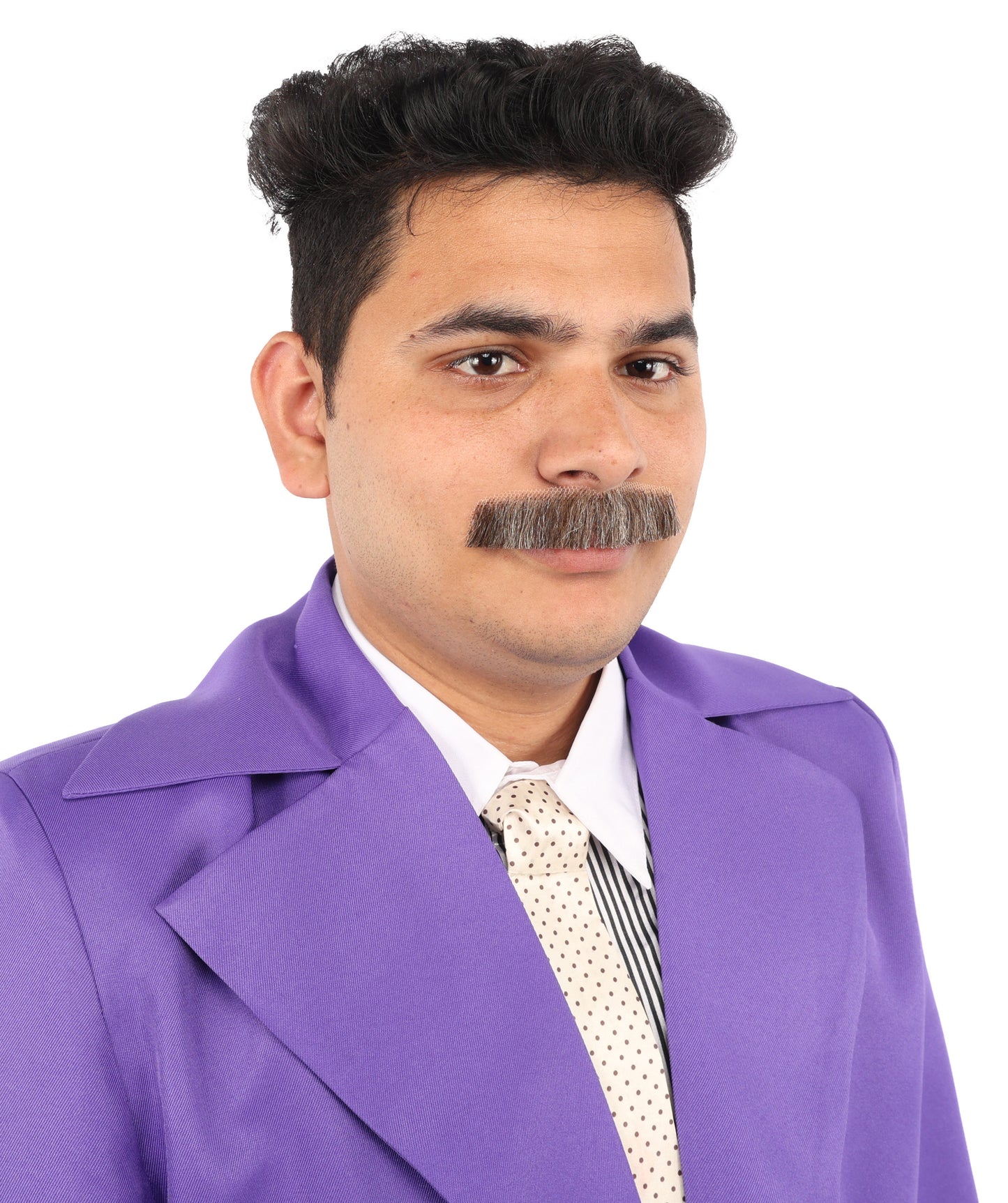 Men Moustache Human Hair  | Facial Hair Multiple Colours Option | HPO