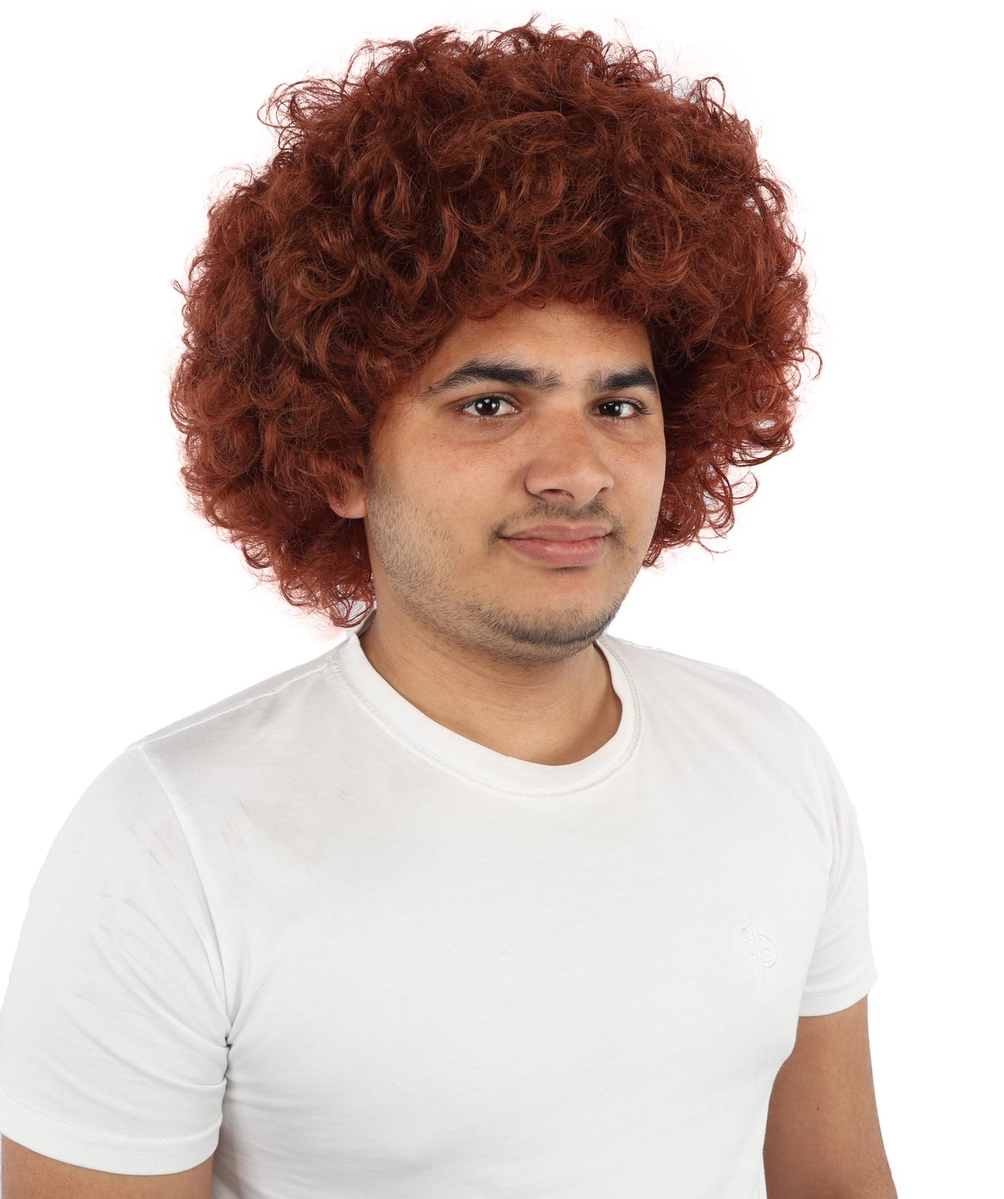 HPO Men's Soft Curly Afro Wig with Multiple Color Options | Flame-Retardant Synthetic Fiber | Perfect for Halloween, Cosplay and Themed Parties