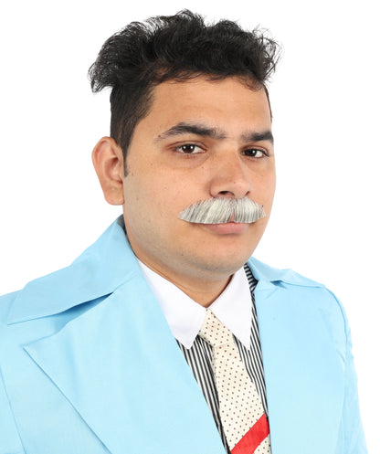 HPO | Premium Human Facial Hair Golden Mustache For Men | Multiple Colors Option
