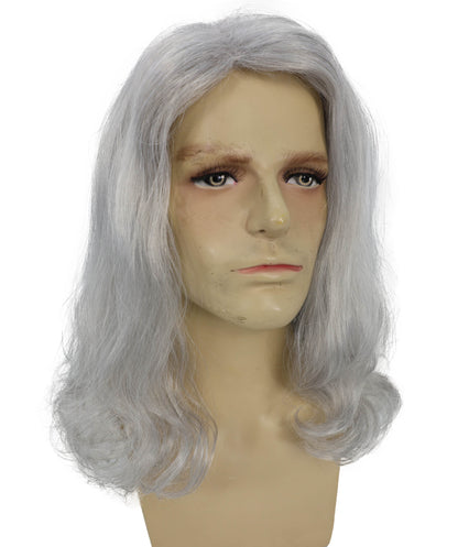 Men's Brown Barebone Medium Wavy Wig | Multicolor Options | Best for Halloween | Flame-retardant Synthetic Fiber