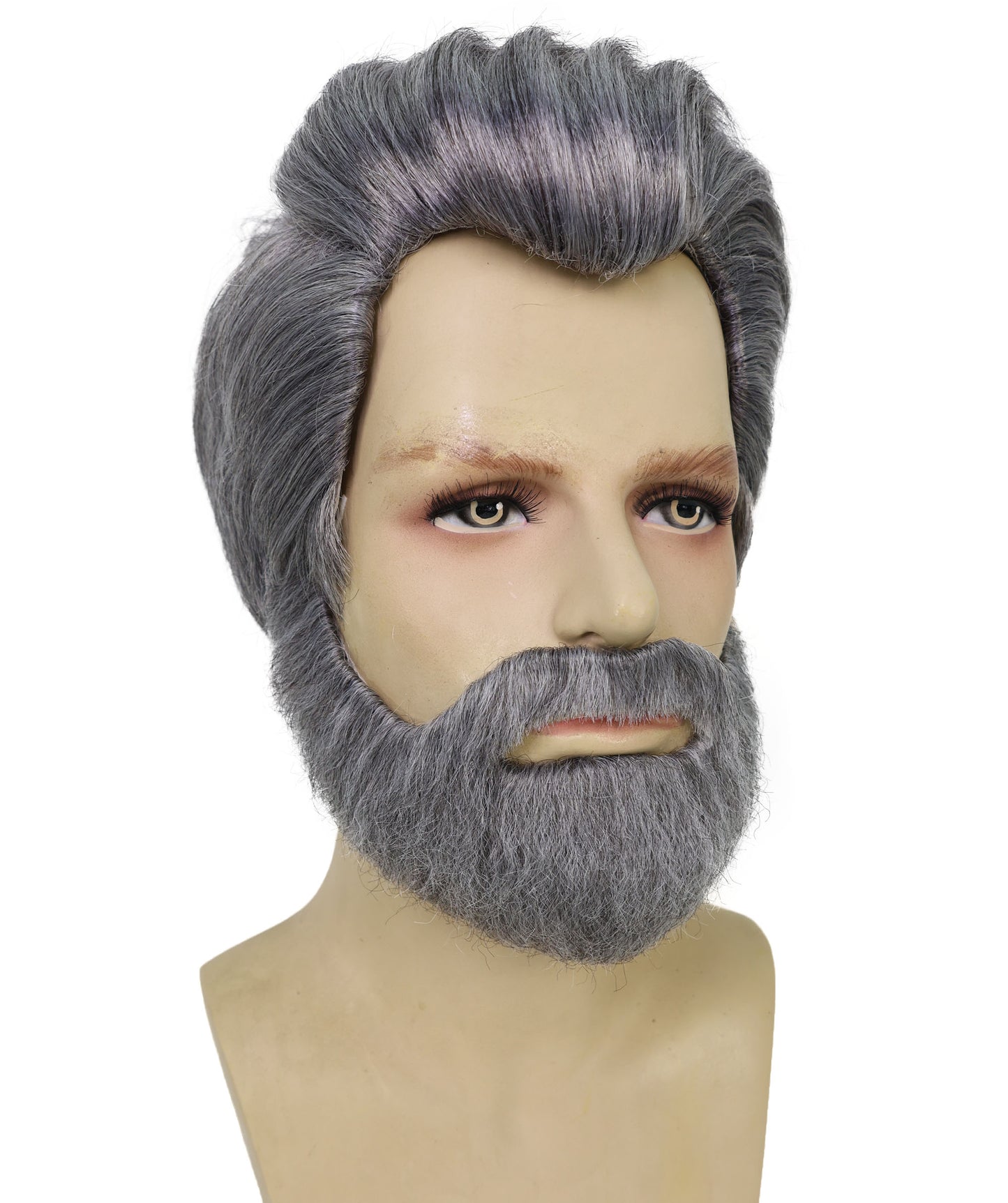 HPO Adult Men's Game inspired Silver Grey Wig | Ideal for Sporty & Casual Looks| Flame-retardant Synthetic Fiber