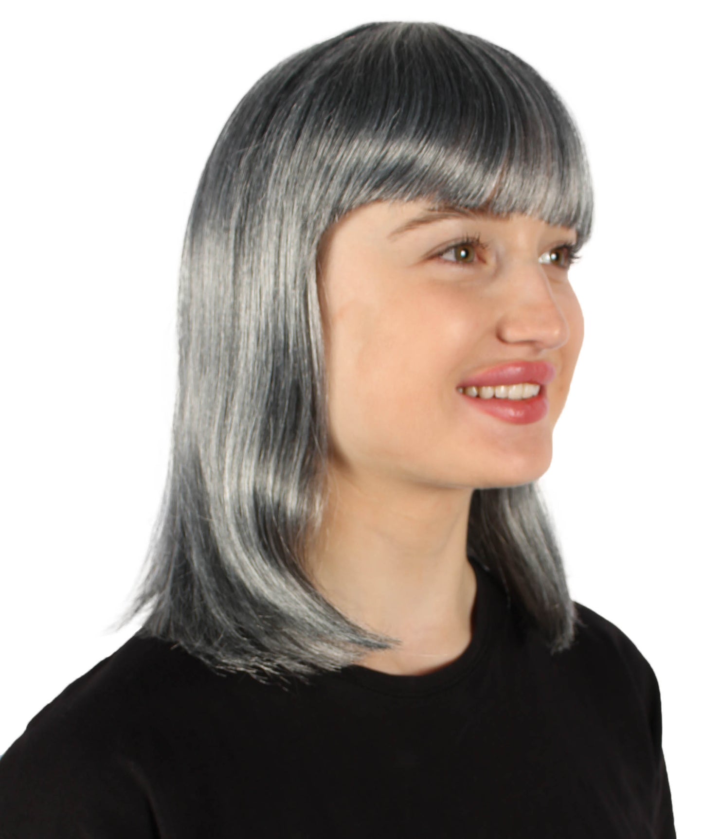HPO Women's Shoulder Length Bob Wig Collection | Straight Halloween Wig Multiple Color Option | Premium Breathable Capless Cap