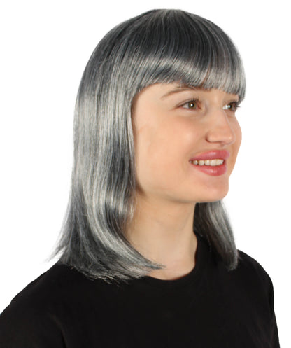 HPO Women's Shoulder Length Bob Wig Collection | Straight Halloween Wig Multiple Color Option | Premium Breathable Capless Cap