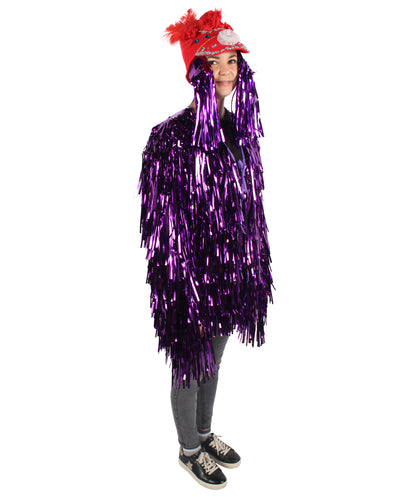 Adult Unisex DJ Tinsel Costume| Multiple Color Options