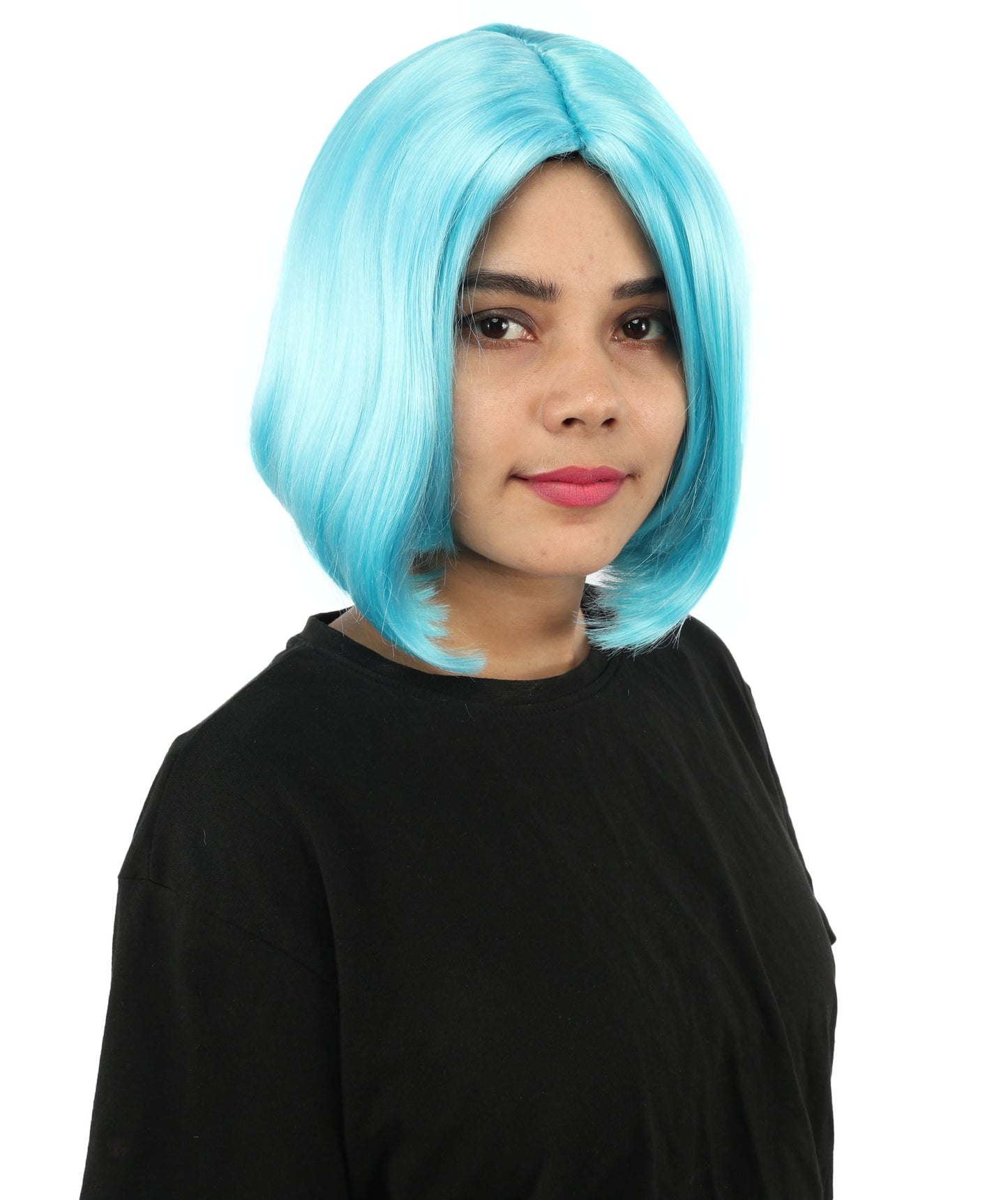 Adult Women's Two-Tone Bob Wig | Multiple Color Options | Short Straight Blunt Cut Inspired by American Pop Artist Look | Natural Hairline for Halloween and Cosplay