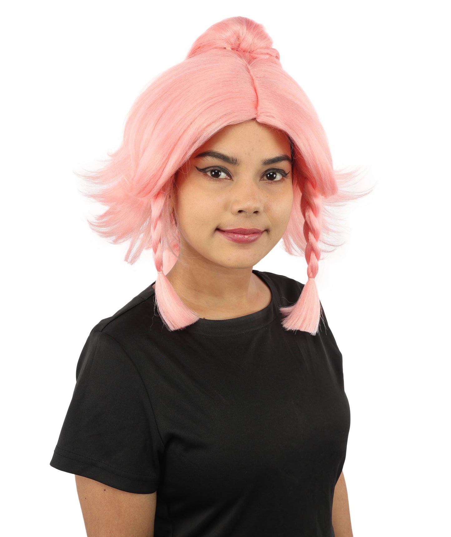 HPO Adult Women's Alien Nature Spirit Hair | Multiple Color Options | Soft Textured Bob with Beaded Braids, Heat Resistant Synthetic Fiber & Breathable Mesh | Halloween, Fantasy Roleplay, Themed Party, Theater & Carnival