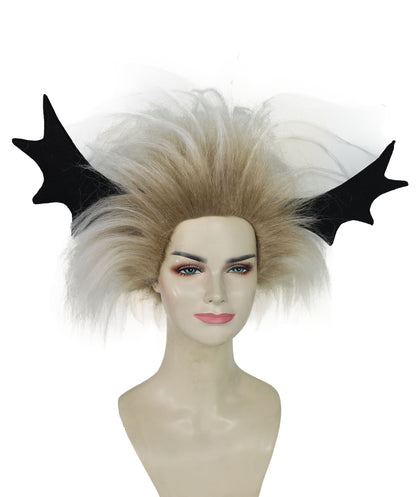 HPO Women’s Blonde Spiky Wig | Bold Martial Arts Fighter Inspired Hairstyle | Flame-retardant Synthetic Fiber