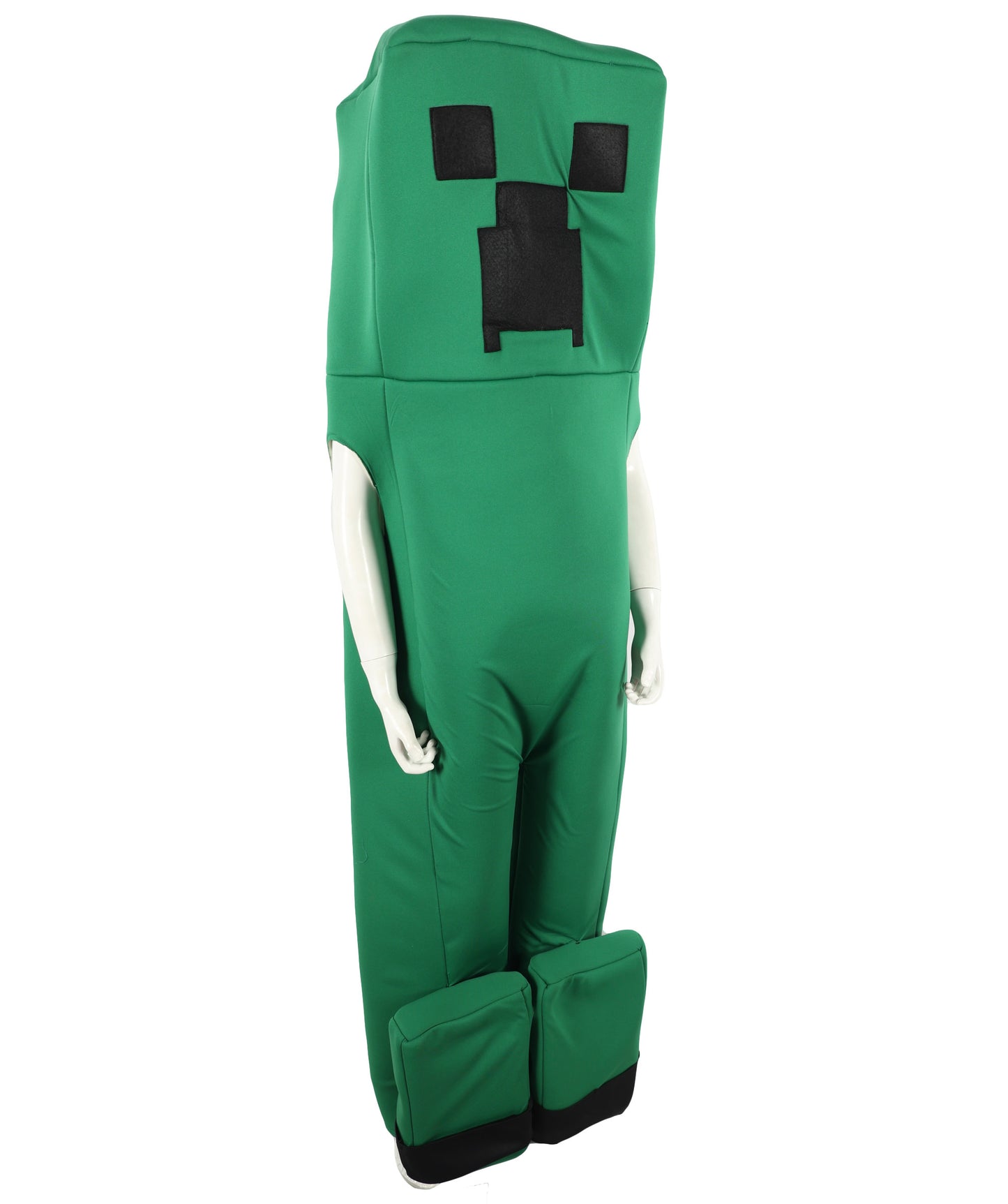 HPO Teen Pixelated Green Monster Dress | Block Pattern Digital Look Outfit for Halloween, Cosplay, and Themed Party Events