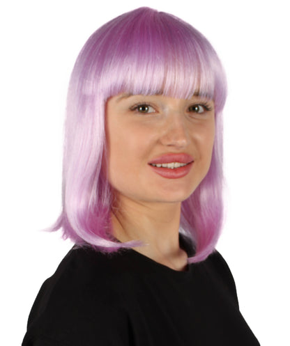 HPO Women's Shoulder Length Bob Wig Collection | Straight Halloween Wig Multiple Color Option | Premium Breathable Capless Cap