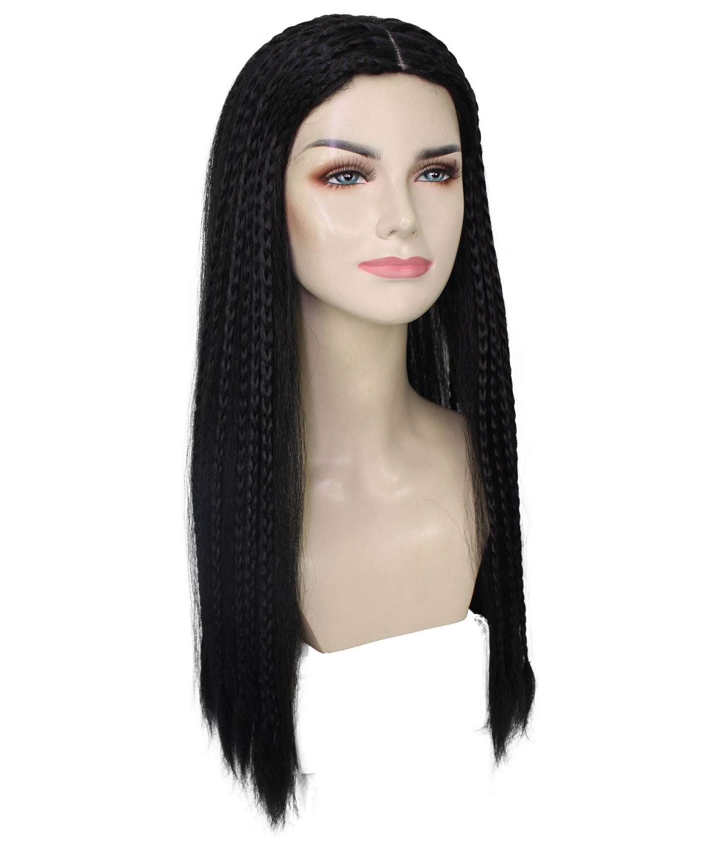 Black Long Afro Braided Wig