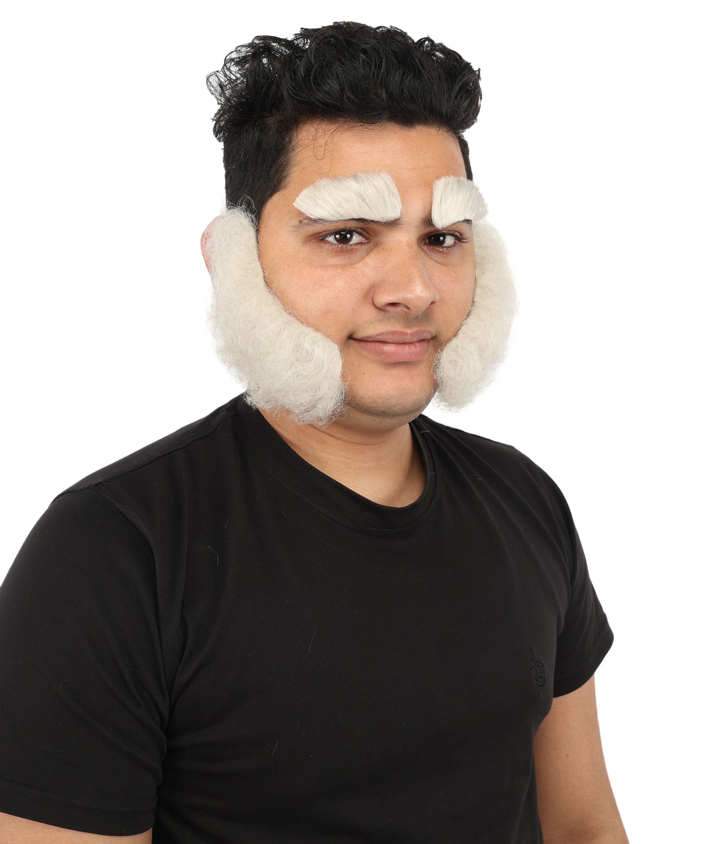 HPO Men’s Sideburns and Eyebrows Set | Animated Character-Inspired Facial Hair | Ideal for Halloween and Cosplay