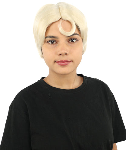 HPO Adult Women’s 10-Inch Short Wig | Multiple Color Options | Celebrity Hairpiece for Costume, Cosplay, and Themed Parties | Sleek and Modern Hairpiece for Versatile Looks