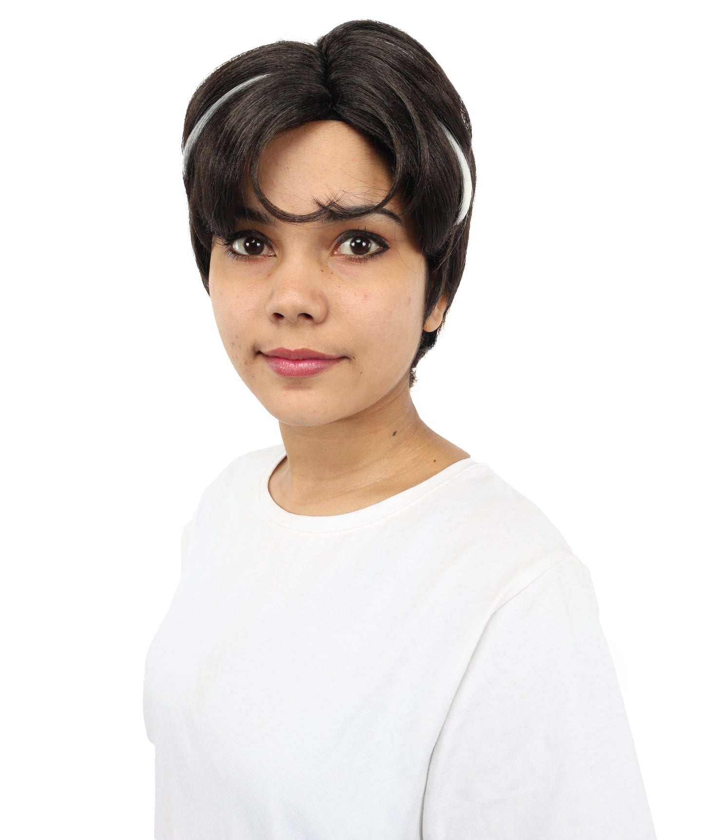 HPO Women's Medium Brown Bob Wig | Straight Cut Hairpiece | Daily Wear Wig with Breathable Inner Cap