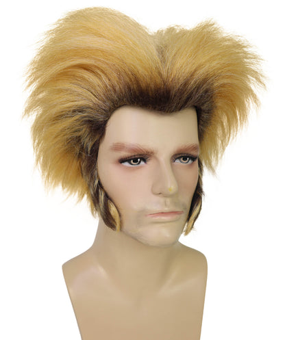 HPO Adult Men’s Brown Wild Werewolf Wig | Ideal for Halloween & animal-Themed  party | Flame-retardant Synthetic Fiber