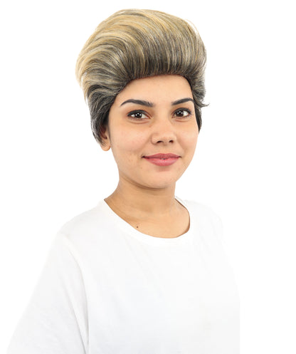 HPO Women's Short Blonde Pixie Cut Wig – Textured Layered Synthetic Hairstyle for Cosplay, Stage & Party Fashion