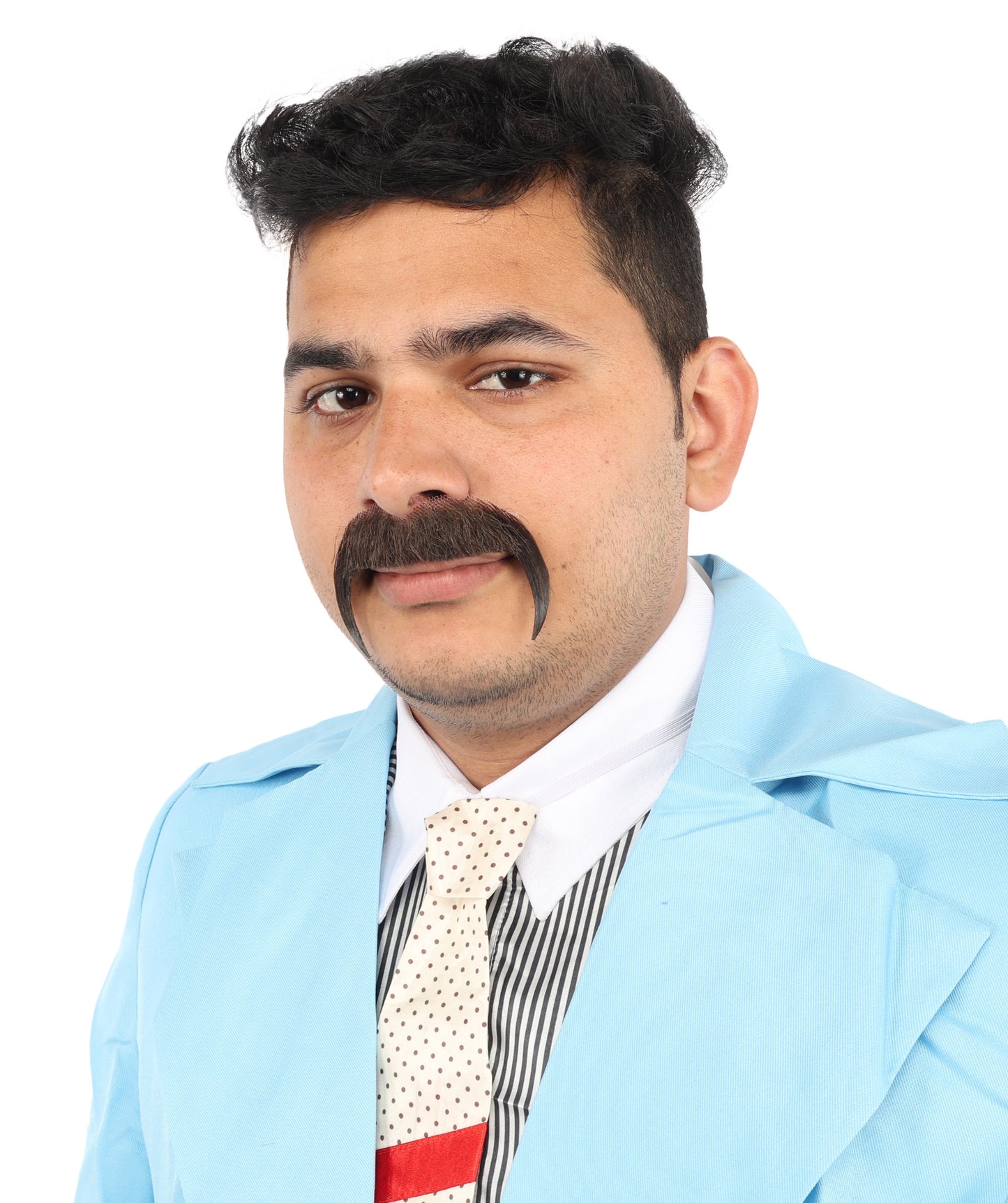HPO  Men's Fake Human Hair Cop Mustache | Black Color