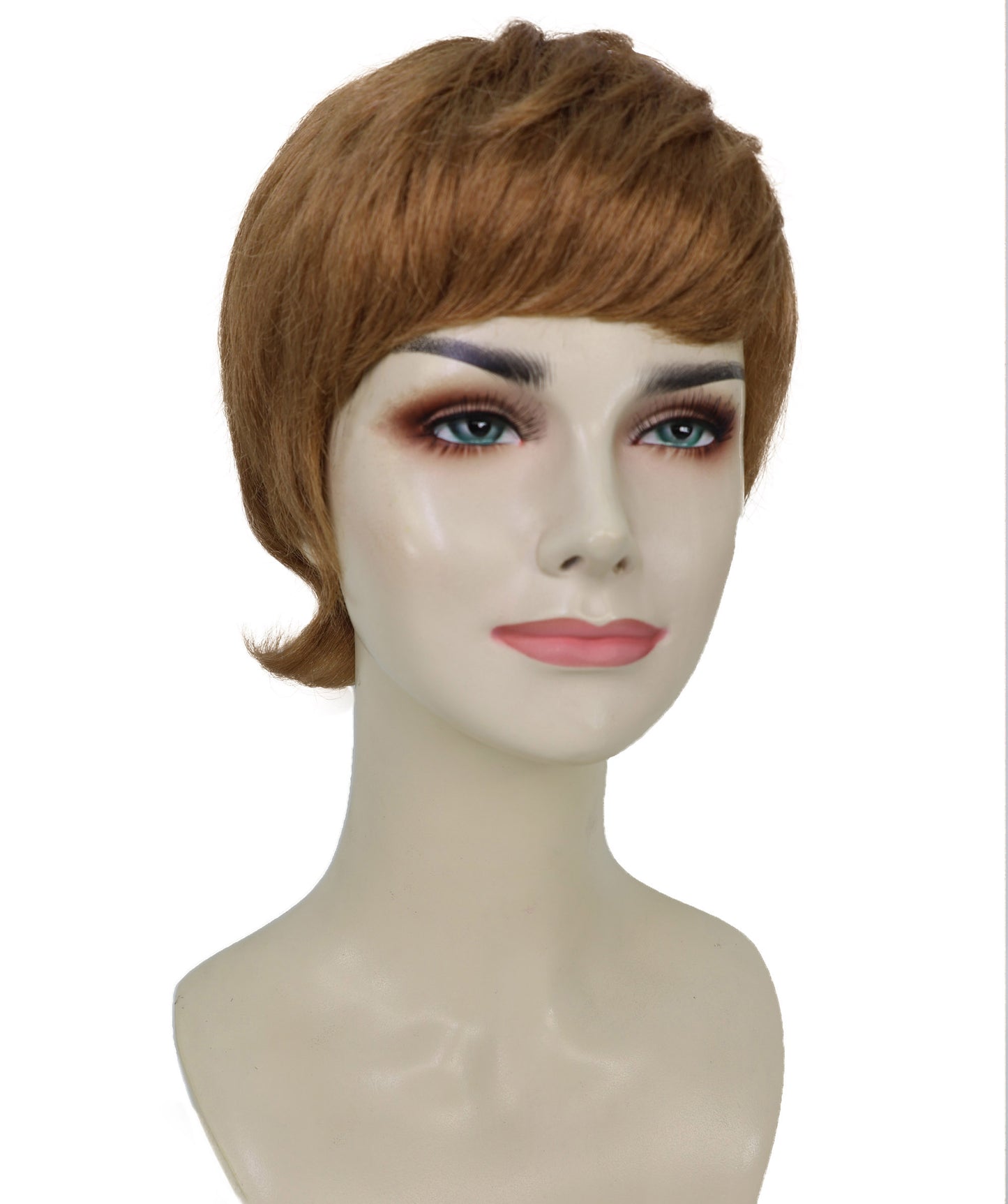 HPO Adult Women’s Chic Honey Blonde Pixie Cut Wig | Sleek Short Layered Style | Ideal for Halloween | Breathable Capless Cap