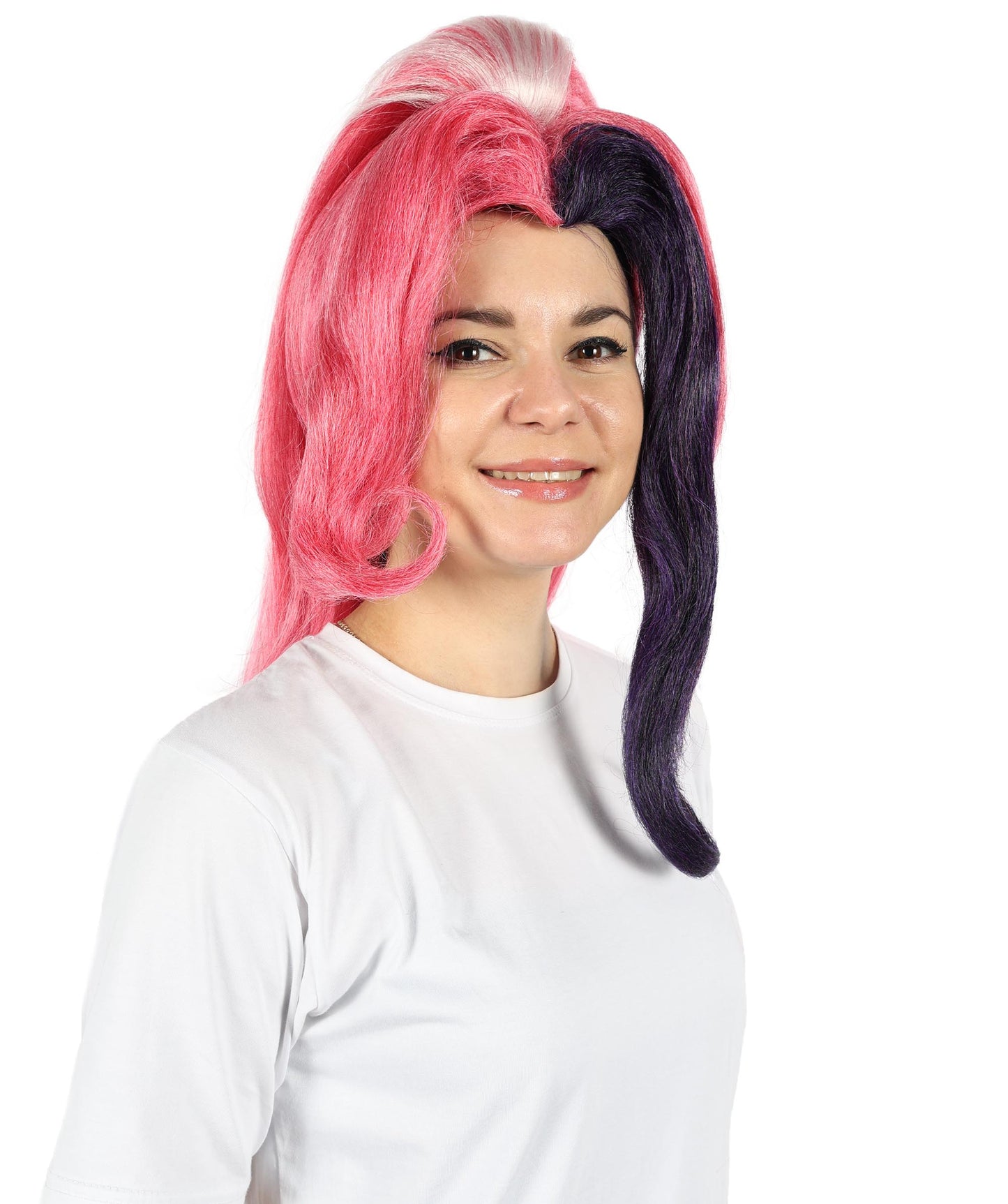 HPO Women Hazbin Hotel Velvet Cosplay Wig |  Multiple Hair Wig | Adjustable Cap | Perfect for Cosplay and Halloween or Themed Parties | Comfortable Lightweight Design for All-Day Wear