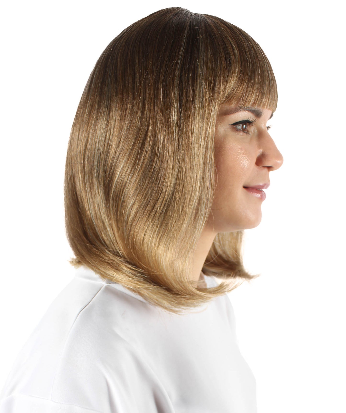 HPO Women's Shoulder Length Bob Wig Collection | Straight Halloween Wig Multiple Color Option | Premium Breathable Capless Cap