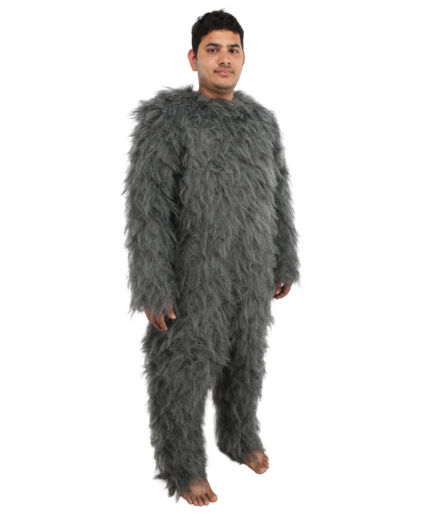 HPO Unisex Dark Grey Wolf Mascot Costume Bundle & Mask Set | Realistic Animal Full Coverage Outfit | Crafted for Parties and Cosplay events