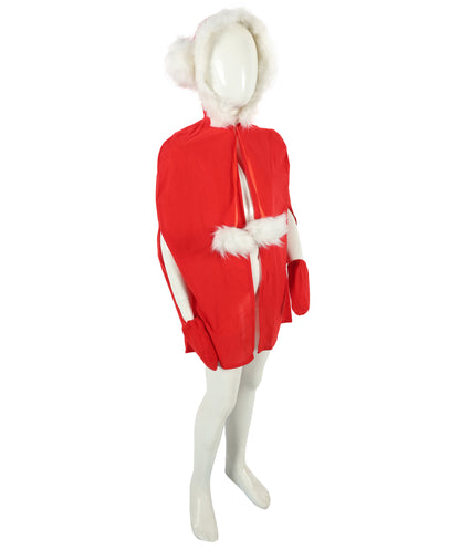 HPO Adult/Teen Women’s Festive Winter Character Costume | Red Holiday Dress with Faux Fur Trim | Lightweight Breathable Fabric –  for Parties & Stage