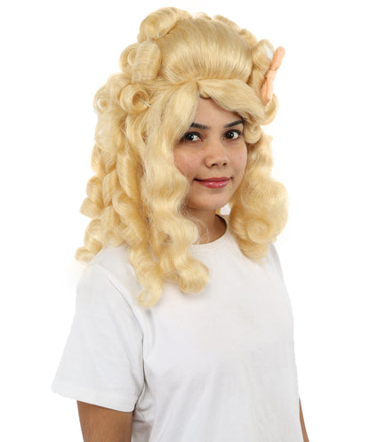 HPO Women’s Pop Diva Inspired Wig | Voluminous Blonde Beehive Hairstyle | Synthetic Costume Hair for Cosplay, Halloween, Stage & Themed Parties
