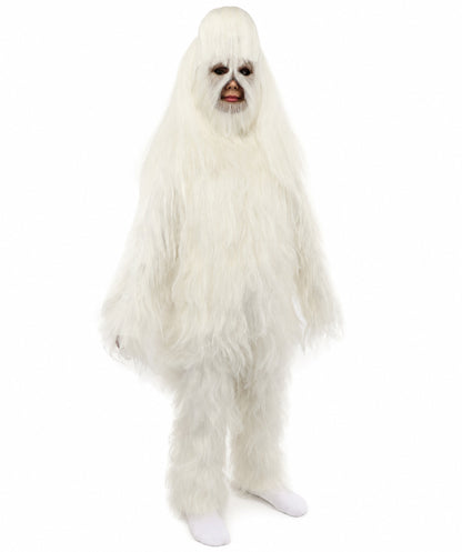 HPO Teen Extreme Hairy Person Costume Bundle & Mask Set - Full-Body Hair Suit Extra-Long Costume Wig for Halloween, Cosplay & Parties - Multiple Color Options