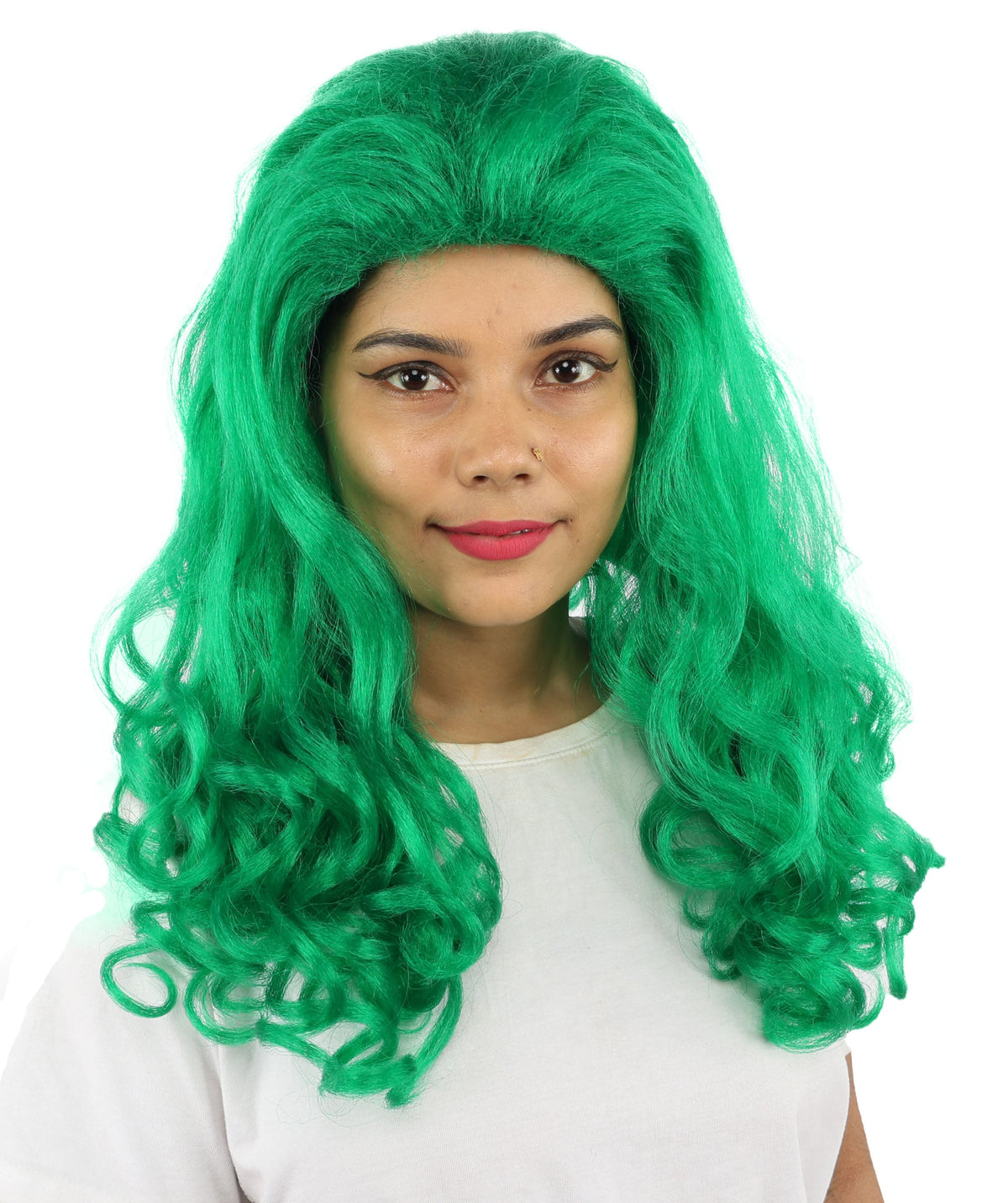 HPO Adult Women’s 16-Inch Medium Wig with Soft Curls | Multiple Color Options | Ideal for Cosplay, and Themed Events | Elegant, Versatile Hairpiece for Various Looks