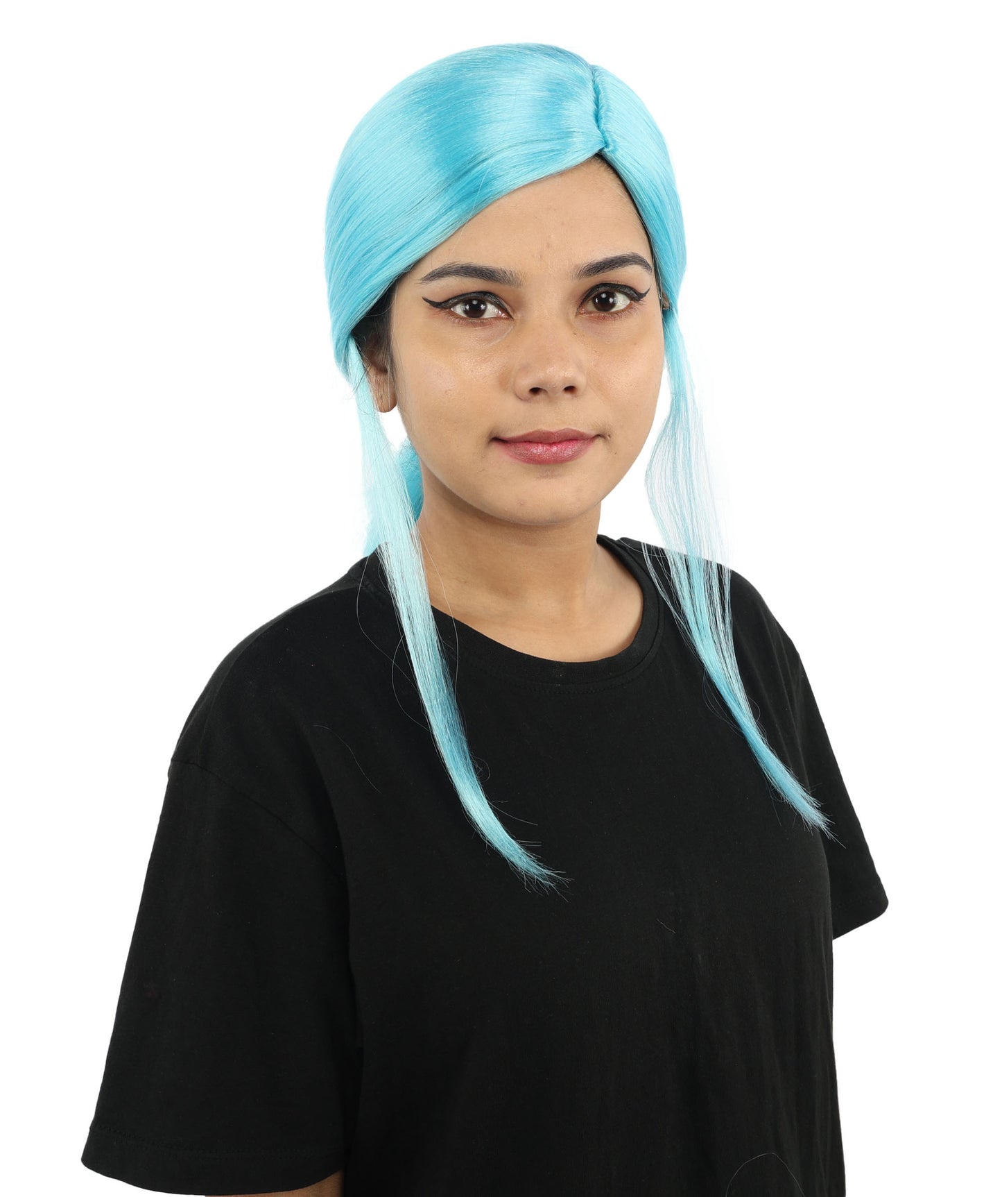 HPO Women’s Margo Gru-Inspired Long-Length Brown Wig | 17 Inch Hairpiece Halloween, Cosplay, and Themed Parties | Natural-Looking Synthetic hair with Capless Cap