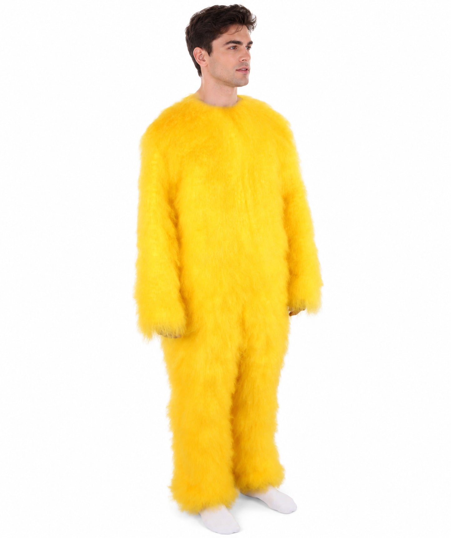 Unisex American Cartoon Character Yellow Mouse Costume | Perfect for Halloween | Flame-retardant Synthetic Fabric