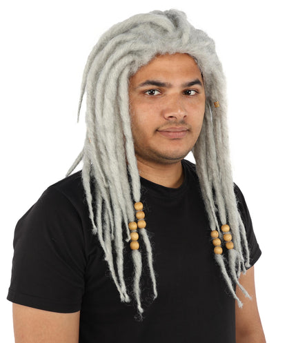 HPO Men’s Blonde Dreadlock Wig | Ideal for Cosplay, Halloween and Themed Parties | 22 Inch Realistic Texture, Adjustable Cap, and Comfortable Fit