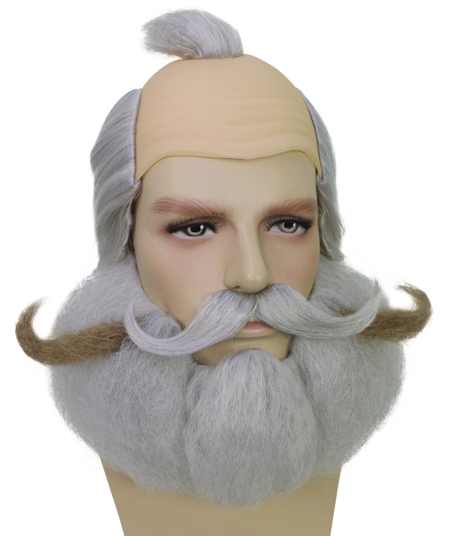 HPO Men's Cartoon Character Wig with Mustache & Beard | Comedic Hairpiece Set | Halloween, Parties, Stage Acts & Themed Events