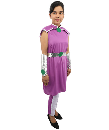 Girl's Superhero Deluxe Starfire Costume - Vibrant and Detailed, Perfect for Cosplay and Themed Events