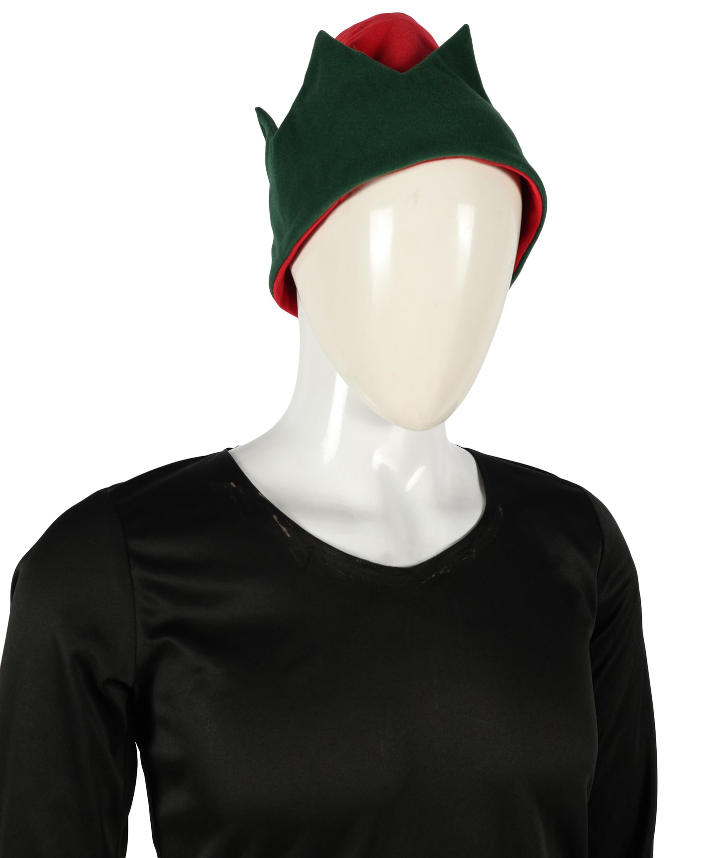 HPO Unisex Classic Velvet Christmas Santa Hat | Soft Red and green Festive Holiday Hat | Ideal for Holiday fun
