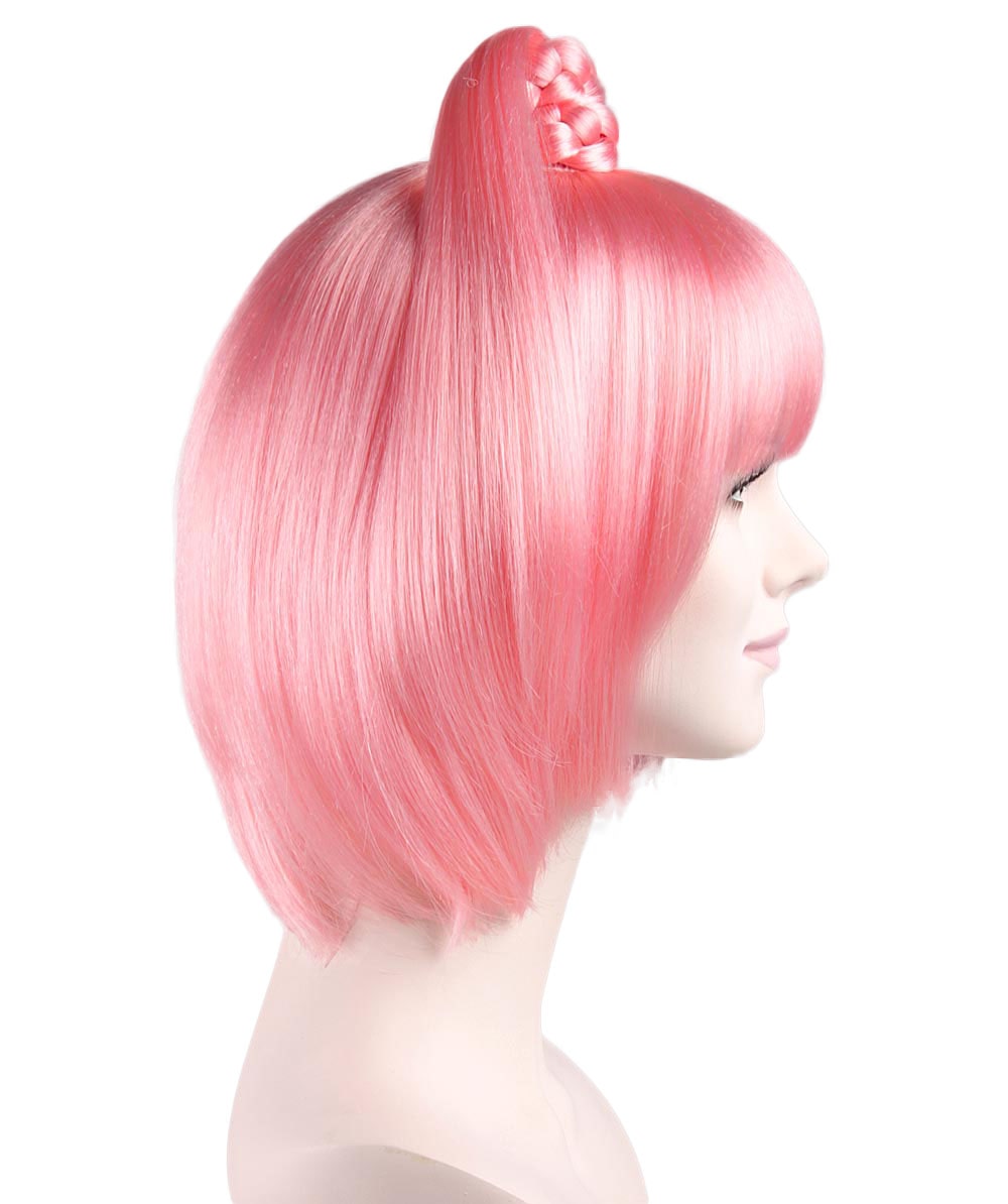 Kawaii Pink Womens Wig | Character Bob Halloween Wig | Premium Breathable Capless Cap