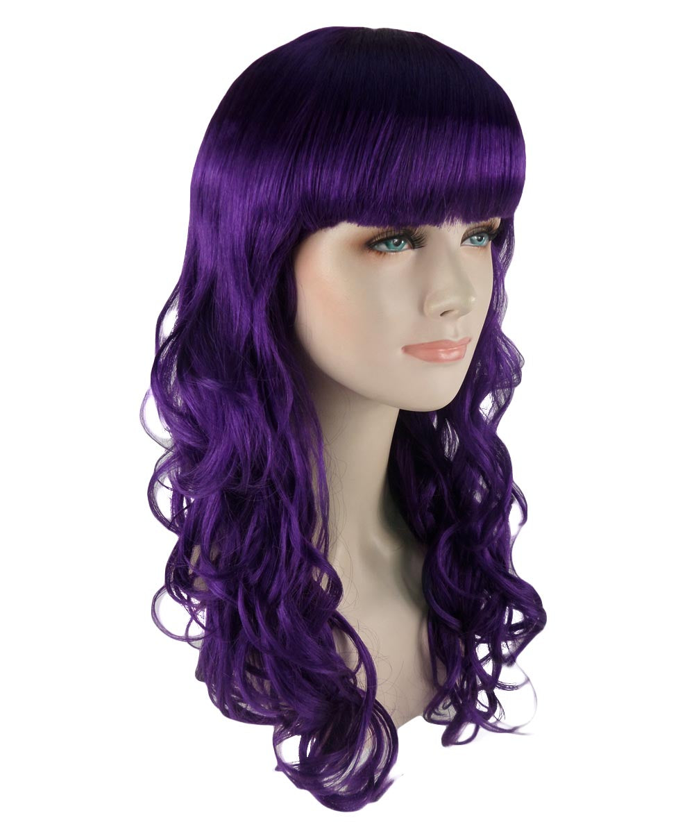 HPO Women's Wig for Fancy Anti-Hero Girl | Long Curly Party Ready Fancy Halloween Wigs | Premium Breathable Capless Cap