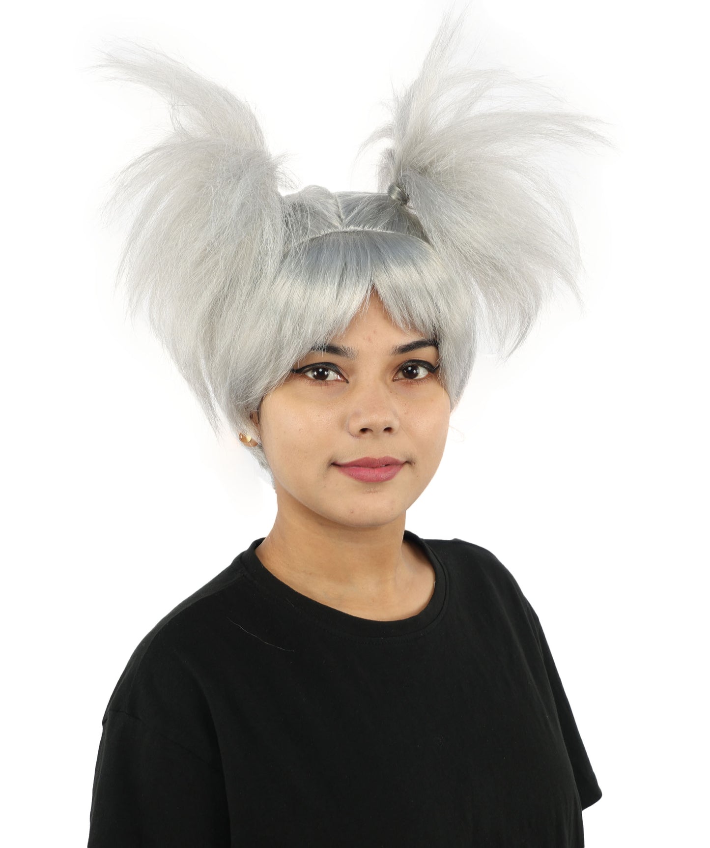 HPO Women’s 15-Inch Orange Spiky Troll Wig | Fun Animated Character | Bright and Bold Look for Halloween, Cosplay, and Themed Party