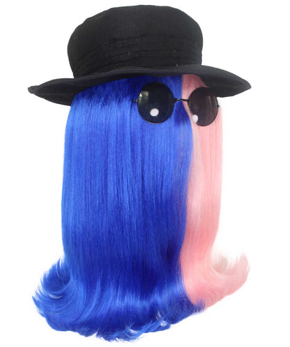 Blue & Pink Straight Creature Wig