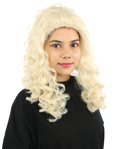 HPO Adult Women’s 16-Inch Medium Wig with Soft Curls | Multiple Color Options | Ideal for Cosplay, and Themed Events | Elegant, Versatile Hairpiece for Various Looks