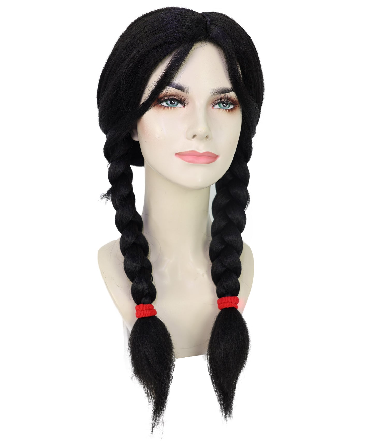 HPO Women's Fantasy Long Braided Black Wig | Elegant Adults Cosplay Hairpiece | Halloween Roleplay & Themed Events