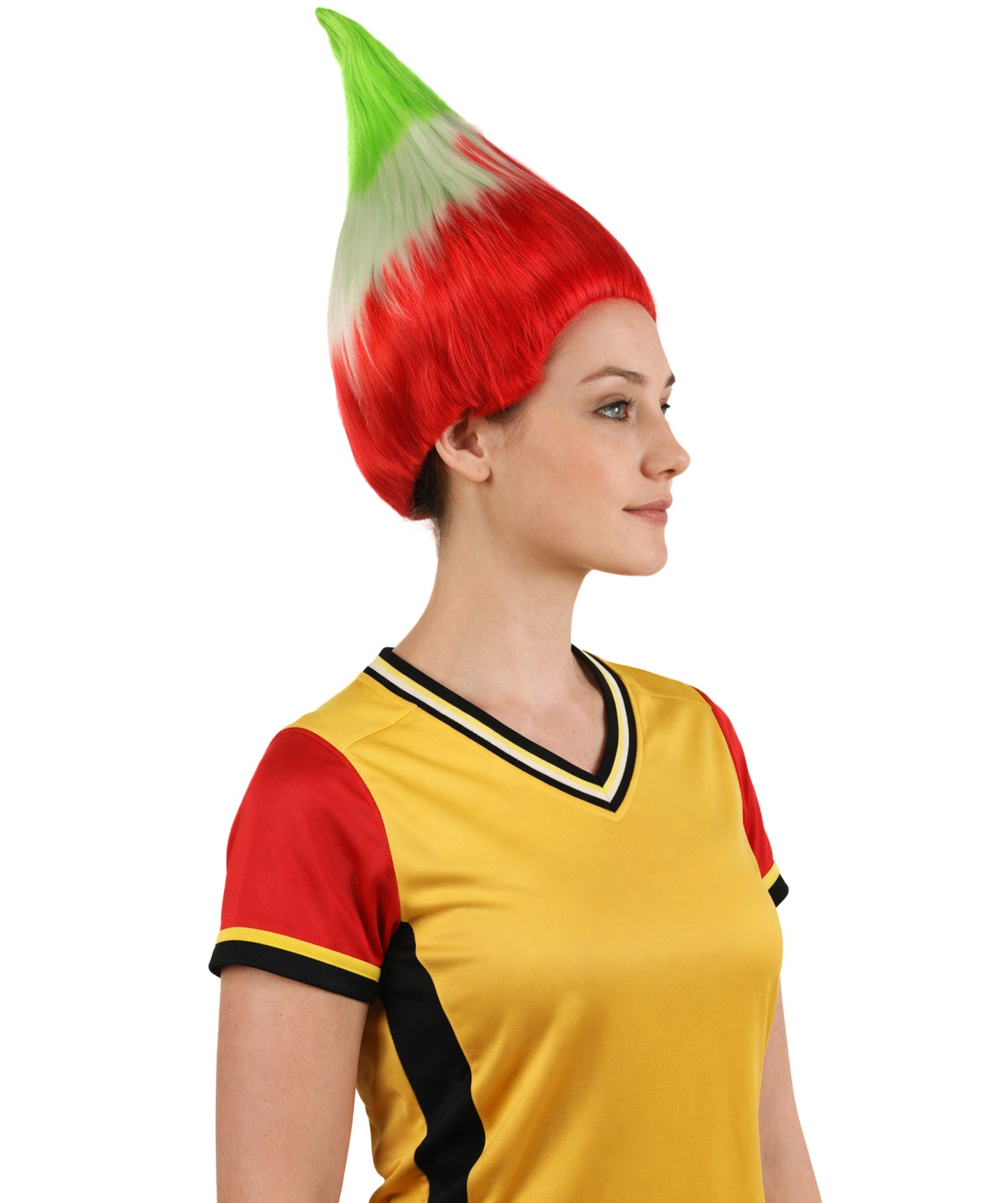 Women's Iran Flag Troll Wigs | National Pride | Premium Breathable Capless Cap