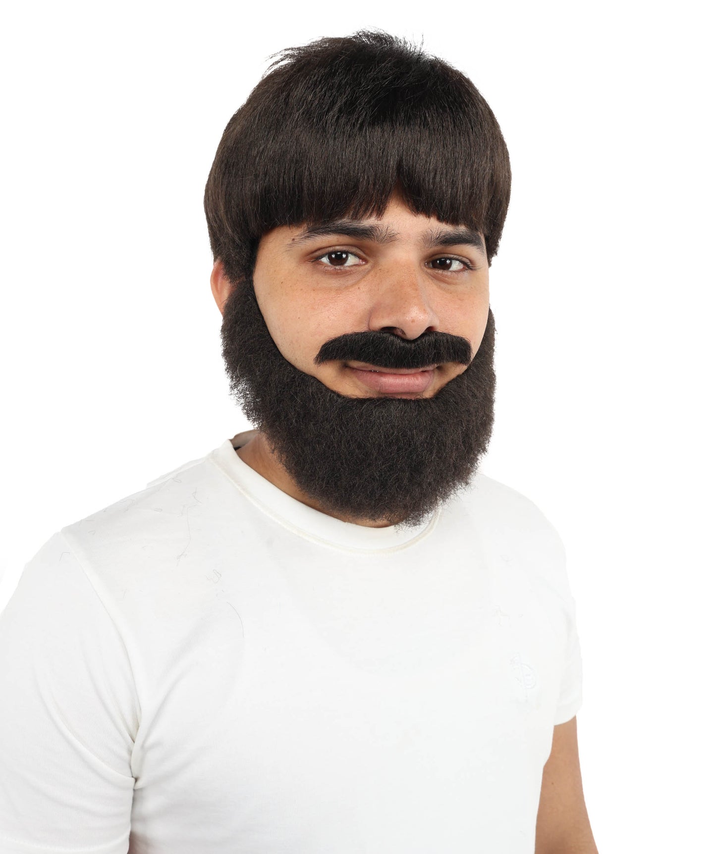 HPO Men’s Scottish Actor-Inspired Wig, Beard & Mustache Set | Dark Brown Wig | Adjustable Fit for Stage, Cosplay & Events