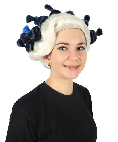 HPO Women's Dramatic Elegant Updo Bun Wig | Multiple color options | Flame-retardant Synthetic Fiber