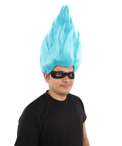 HPO Animated Movie Supervillain Wig , Troll Wig , Premium Breathable Capless Cap
