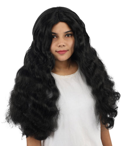 HPO Adult Women's Long Wavy Wig | Multiple Color Options | Center Parted Ginger Curls with Voluminous Ends, Heat Resistant Synthetic Fiber & Breathable Cap | Halloween, Teen Roleplay, Theater, Themed Party & Costume Events