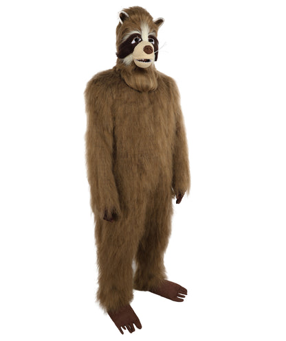 HPO Unisex Brown Bear Mascot Costume Bundle with Plush Head Mask Set | Animal Character Suit with Head Cover | Designed for Fancy Dress Wear